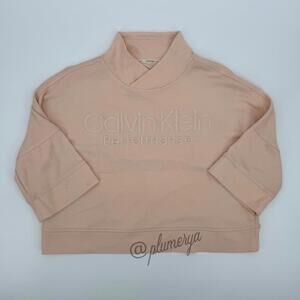 Calvin Klein Performance Women’s Mock Neck Peach Pullover Sweater Size M